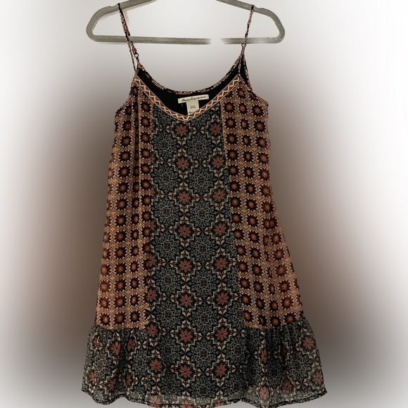 American Rag Strappy Floral Mini Dress Medium - Picture 1 of 9
